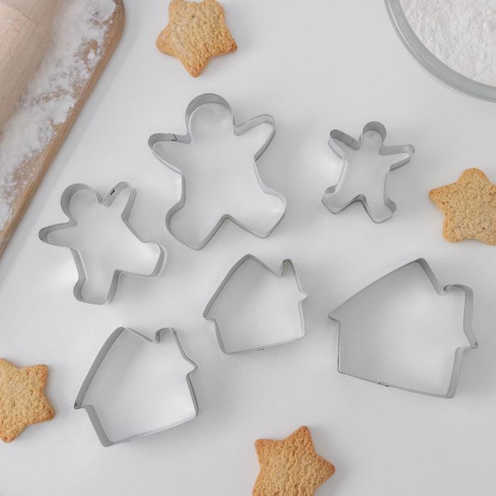 Набор для печенья.6шт."Человечек, домик" ,2599227
