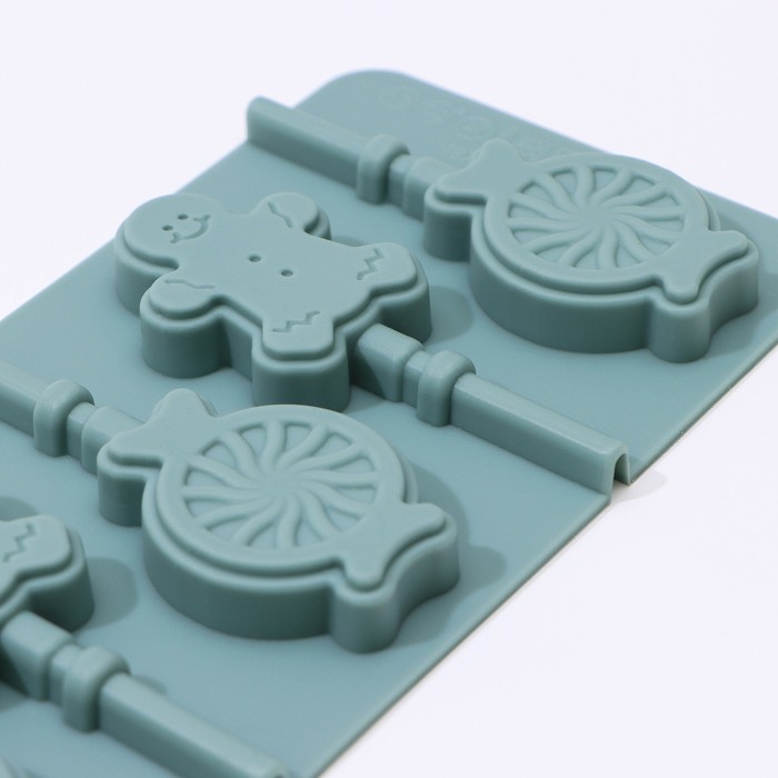 Форма для леденцов 6 ячеек "Человечек, карамель",2581334   