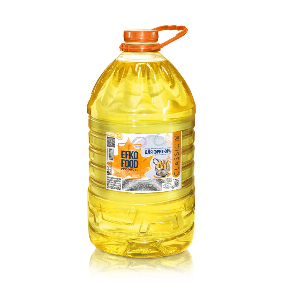 Масло подсолн. EFKO FOOD Classic для Фритюра 5л.*3 шт