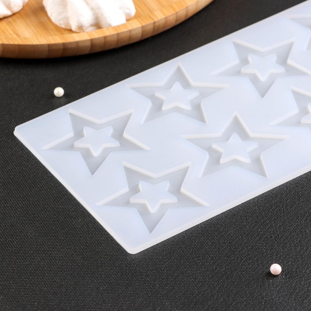 Коврик силиконовый  для декора "Звезды", 8 ячеек,5553884
