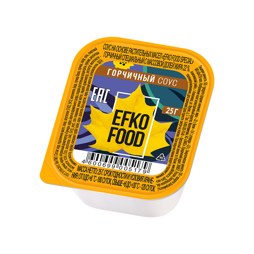 Соус горчичный EFKO FOOD (25г*125шт) дип-пот