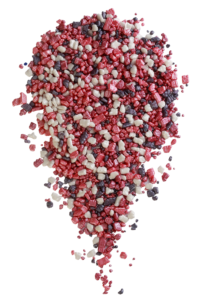 Глазурь крошка "ЛЮКС" №560 бел/розов/гранат/фиолет (100г) (фасовка)