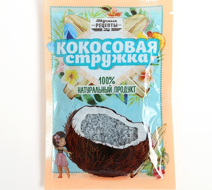 Кокосовая стружка ГОЛУБАЯ (уп.30г), 8113100