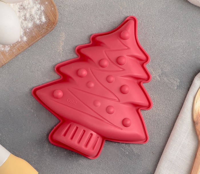 Форма для выпечки "Елочка с гирляндой",18х14х3,5см,1403956