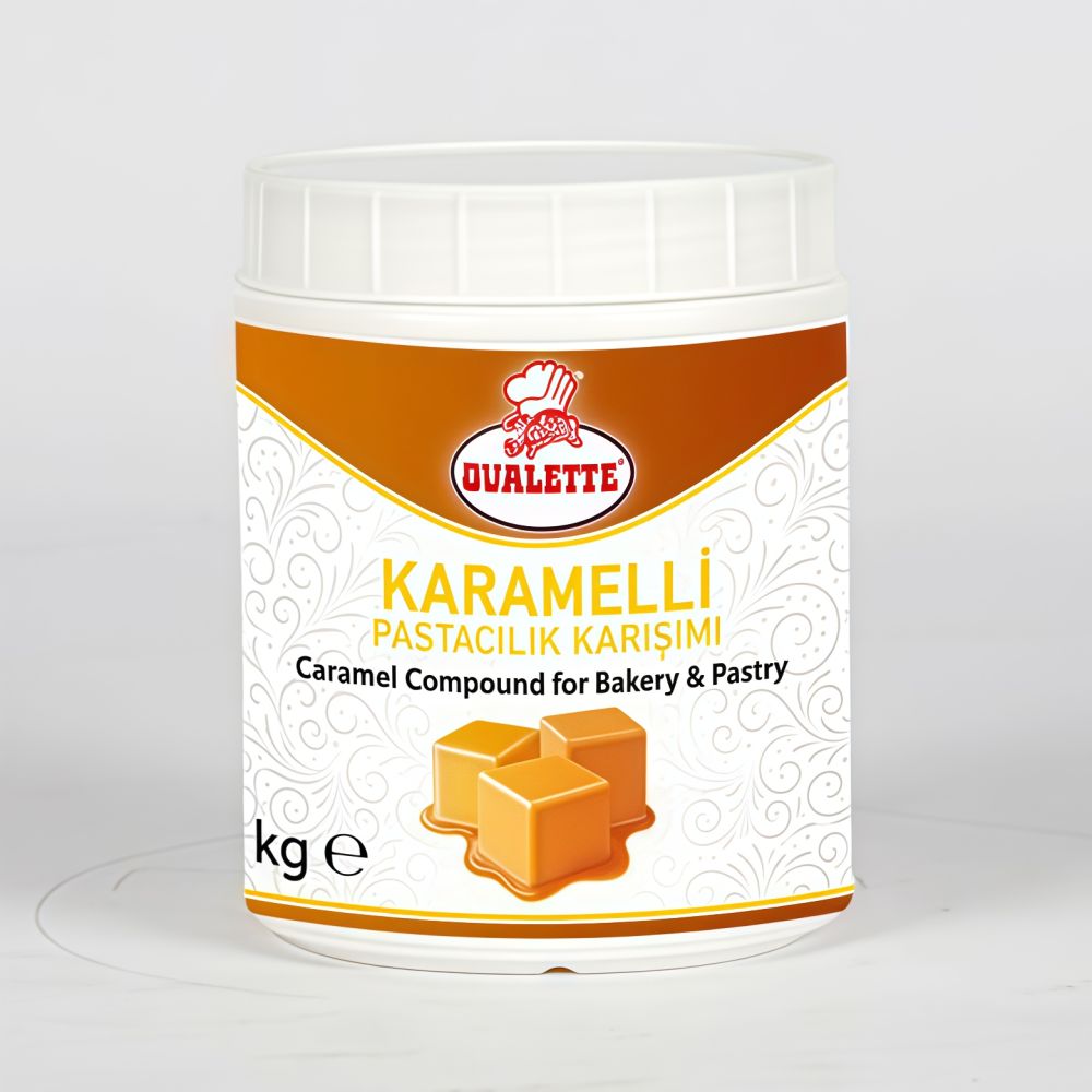 Паста десертная  Аромопаста КАРАМЕЛЬ *Овалетт* (бан. 1кг) Турция /К013002/