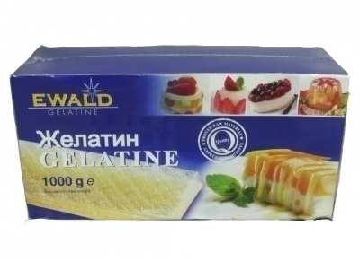 Желатин листовой (уп.1кг*25 шт) VALDE 