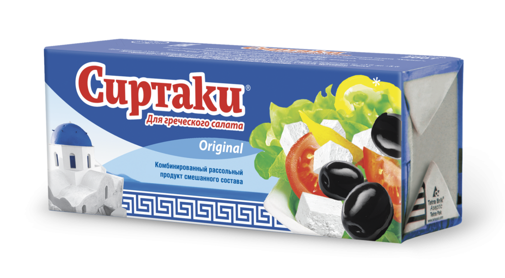 Продукт рассольный Фета "СИРТАКИ" Original для греческого салата ж.55% (500г*12шт)