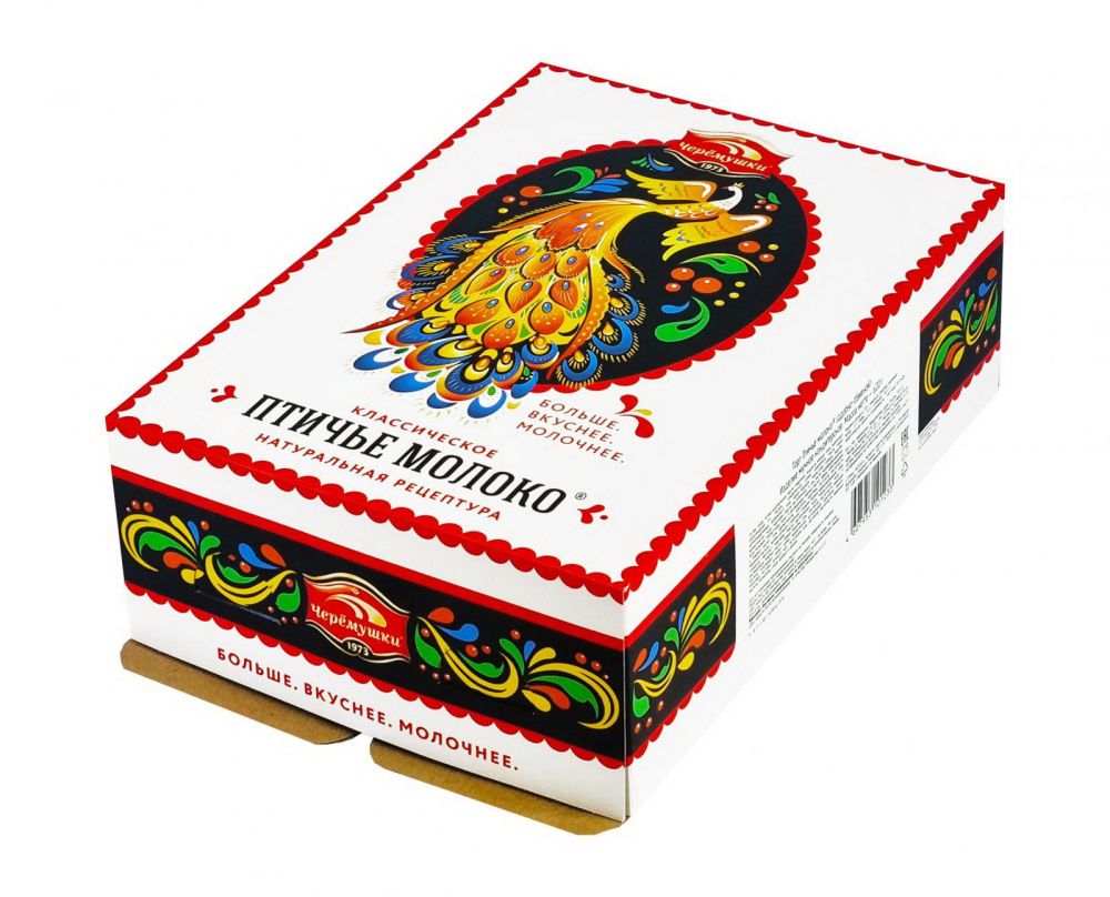 Торт "Птичье молоко" Советская классика (заморож.) (600гр*4 шт/упак)  [1590] ***