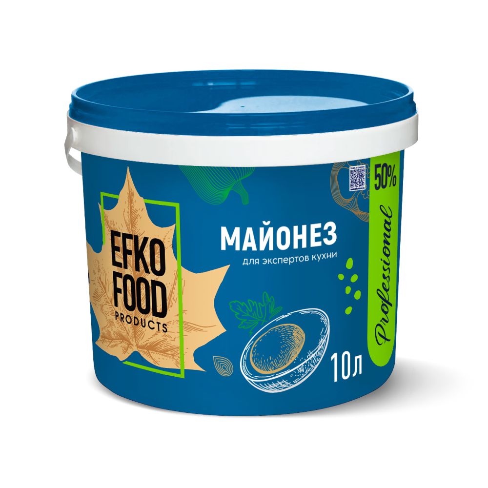 Майонез EFKO FOOD professional жирн.50% ведро 10л (9,34 кг)