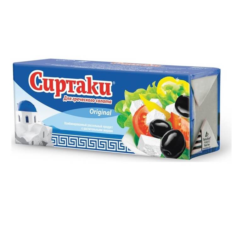 Продукт рассольный Фета "СИРТАКИ" Original для греческого салата ж.55% (330г*15шт)