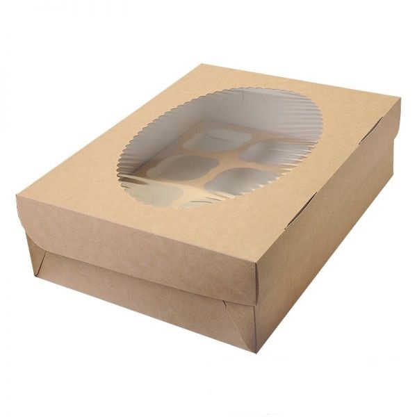Упаковка ECO MUF 12 для капкейков (уп.100шт/кор)(32*23*10)