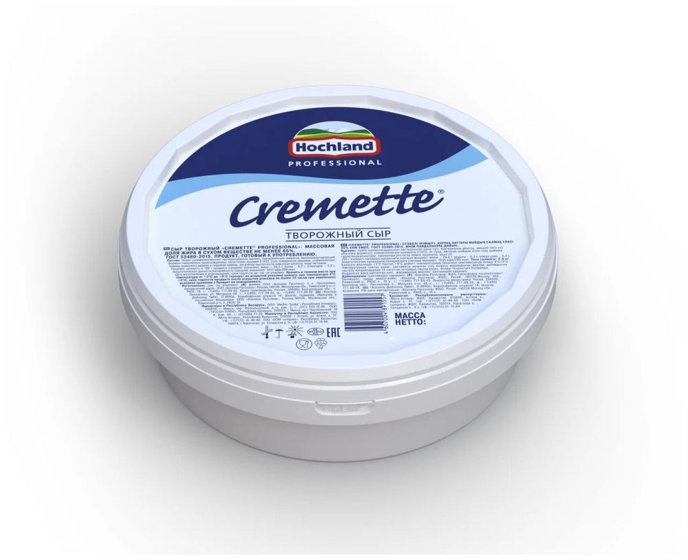 Сыр творожный  CREMETTE PROFESSIONAL 65% (2,2кг*3шт) М 