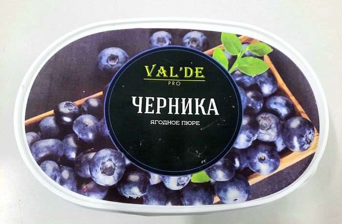Пюре с/м Черника (1кг*12шт) "VALDE"