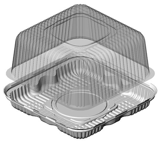 Контейнер  ПК 1202 В крышка (400 шт) квадрат на 1 кг