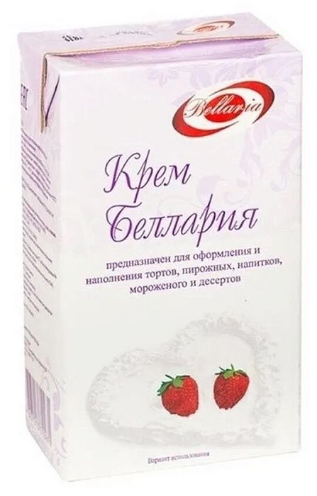 Кремы для взбивания на растительных маслах, жир.28% "БЕЛЛАРИЯ"  1кг(уп.12шт) РФ