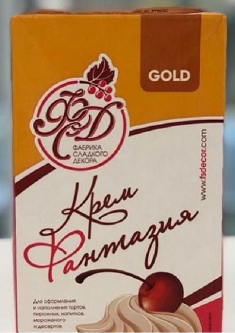 Крем на растительных маслах для взбивания, жирн.27% "Крем Фантазия GOLD"  (1л*12шт) Россия