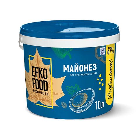 Майонез EFKO FOOD professional жирн.50% ведро 10л (9,34 кг)