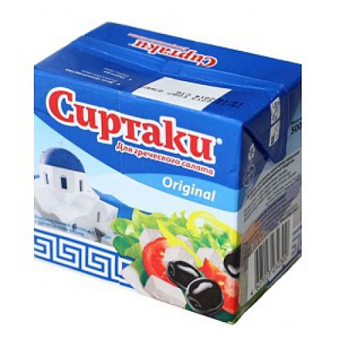 Продукт рассольный Фета "СИРТАКИ" Original для греческого салата ж.55% (500г*12шт)