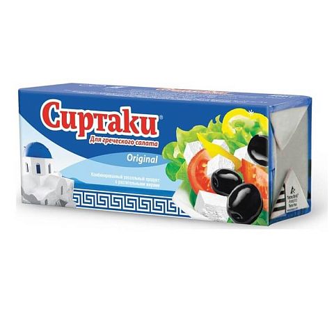 Продукт рассольный Фета "СИРТАКИ" Original для греческого салата ж.55% (200г*15шт)